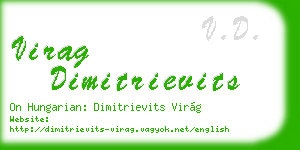 virag dimitrievits business card