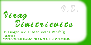 virag dimitrievits business card